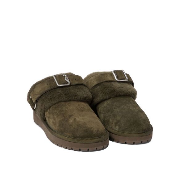 Elegant Mini Suede Slippers with Soft Fur Lining - Picture 2 of 4